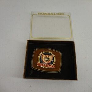 Vintage Hondaline Honda GL Interstate Goldwing Belt Buckle Brass Tone with Box